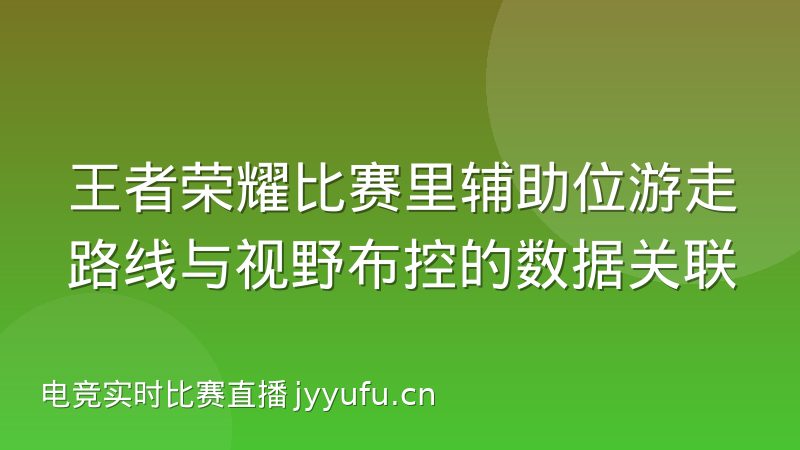 王者荣耀比赛里辅助位游走路线与视野布控的数据关联